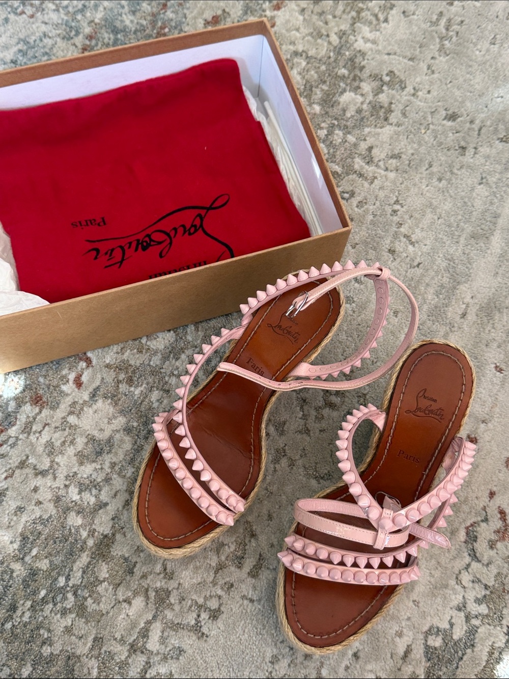 Christian Louboutin Mafaldina Zeppa Womens Spike Wedge